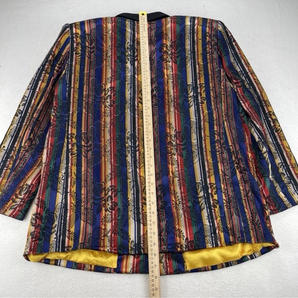 Criscione Sz L Brocade Floral Vintage Embellished Jacket Blazer Made In USA - Picture 14 of 16